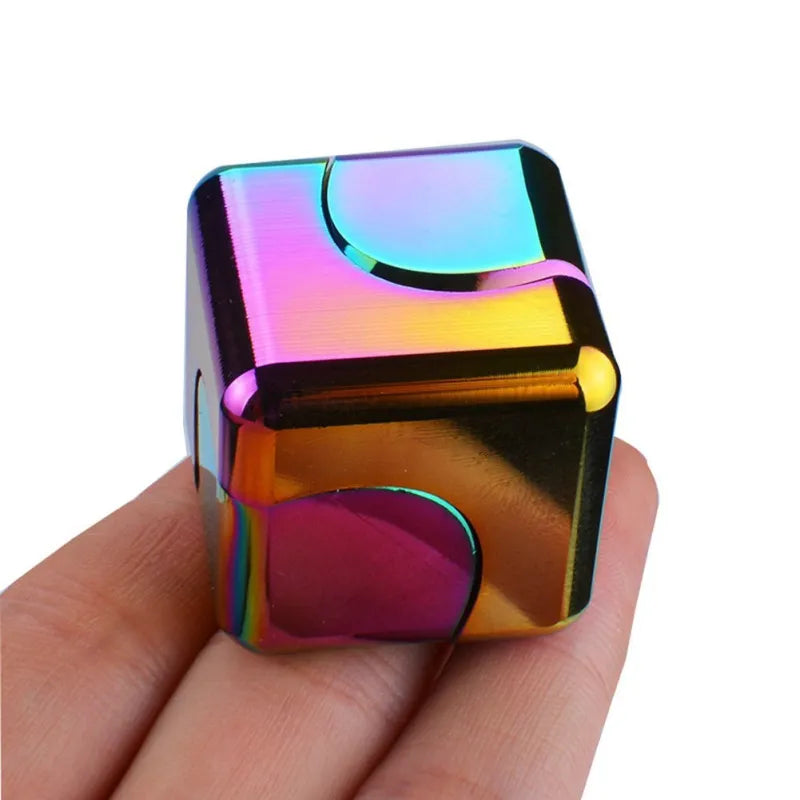 Fidget Spinner Cube – Metal Pocket Fidget Toy for Adults & Kids, Anxiety Relief Desk Gadget, Compact Stress Spinner, Quiet Long Spin, Gift for ADHD, Autism, Office, Travel